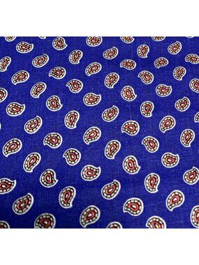 Peter Pan Fabrics Blue Paisley Print Cotton Material 1/2 yard x 44" Sewing Quilt
